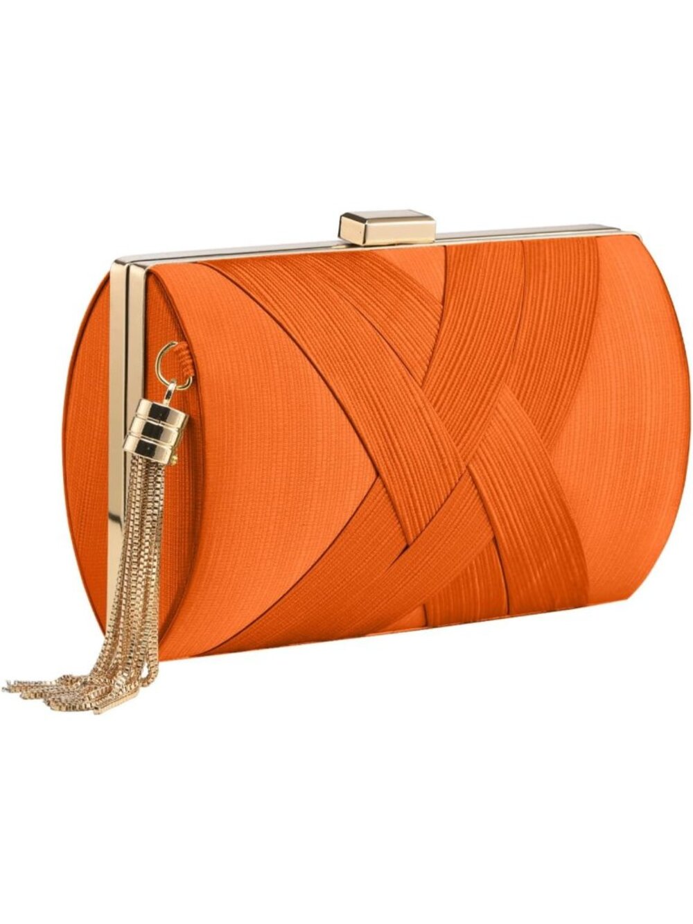 👜 Women's Orange Tassel Evening Clutch bag Crossbody Night out Clutch Purses